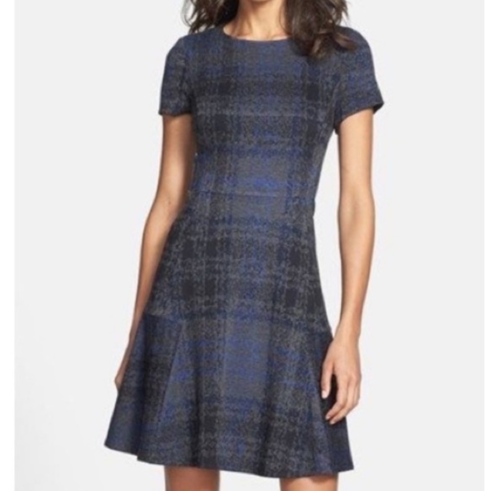 Betsey Johnson Not So School Girl Academia Flare Knit Mini Dress, Size 2, Gray